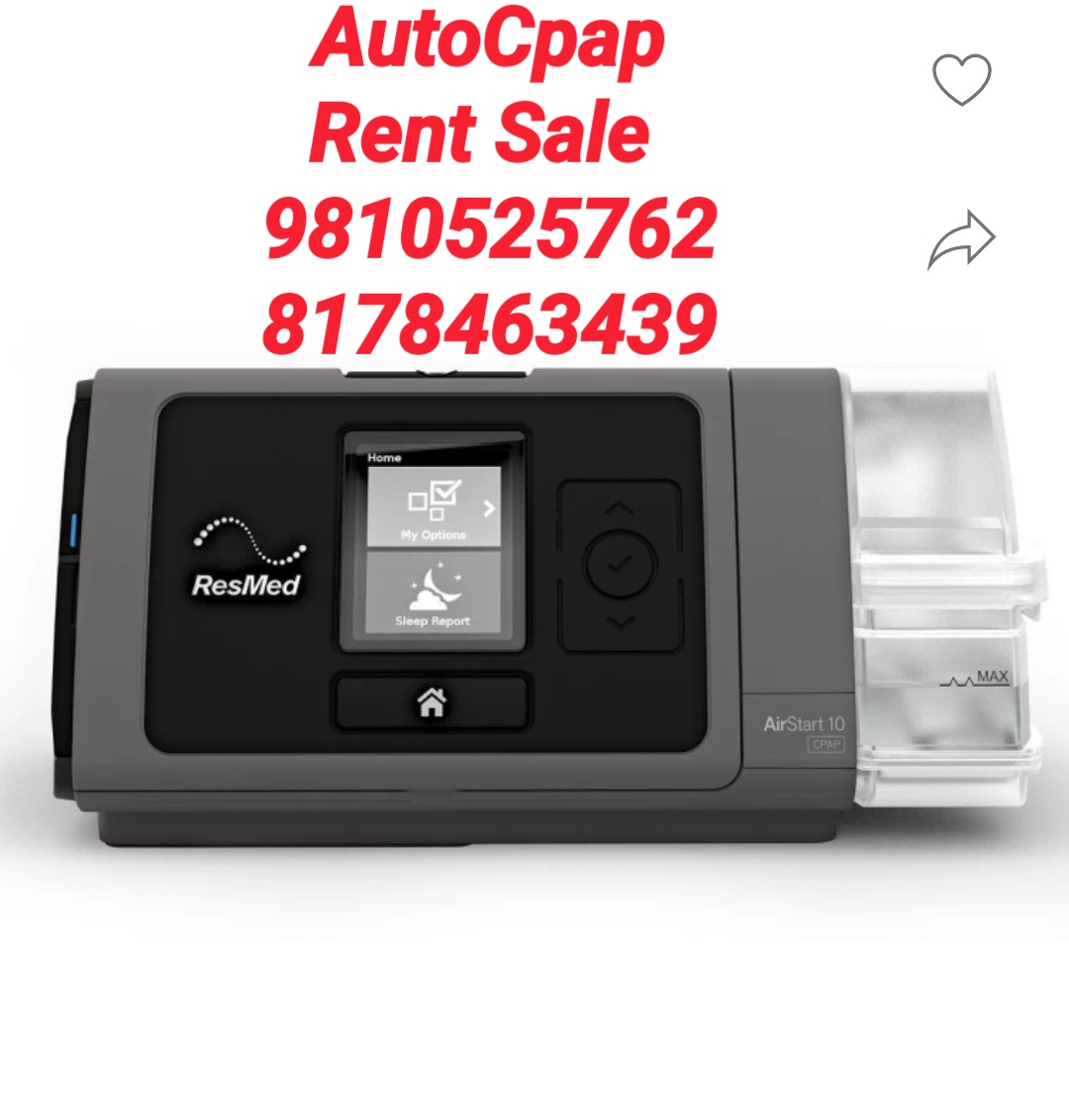 ResMed AutoCpap Machine Rent Sale Vasundhara 8178463439