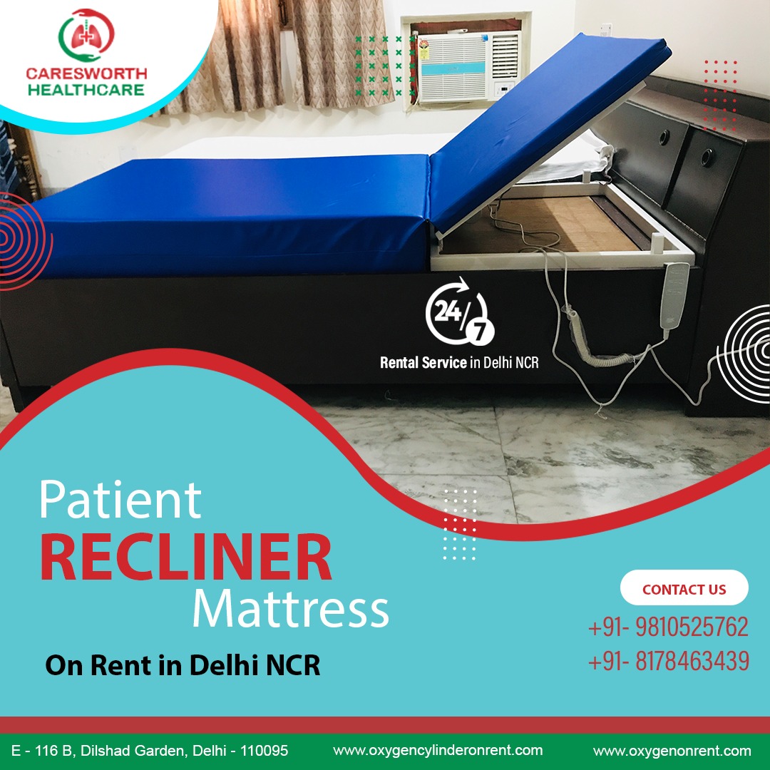 RENT RECLINER HOSPITAL BED IN MOOLCHAND 8178463439
