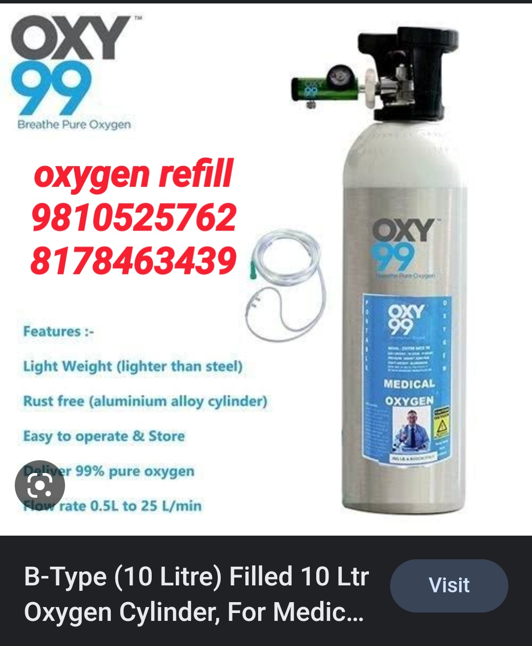 OXYGEN CYLINDER FOR RENT 24*7 IN SOUTH DELHI 8178463439