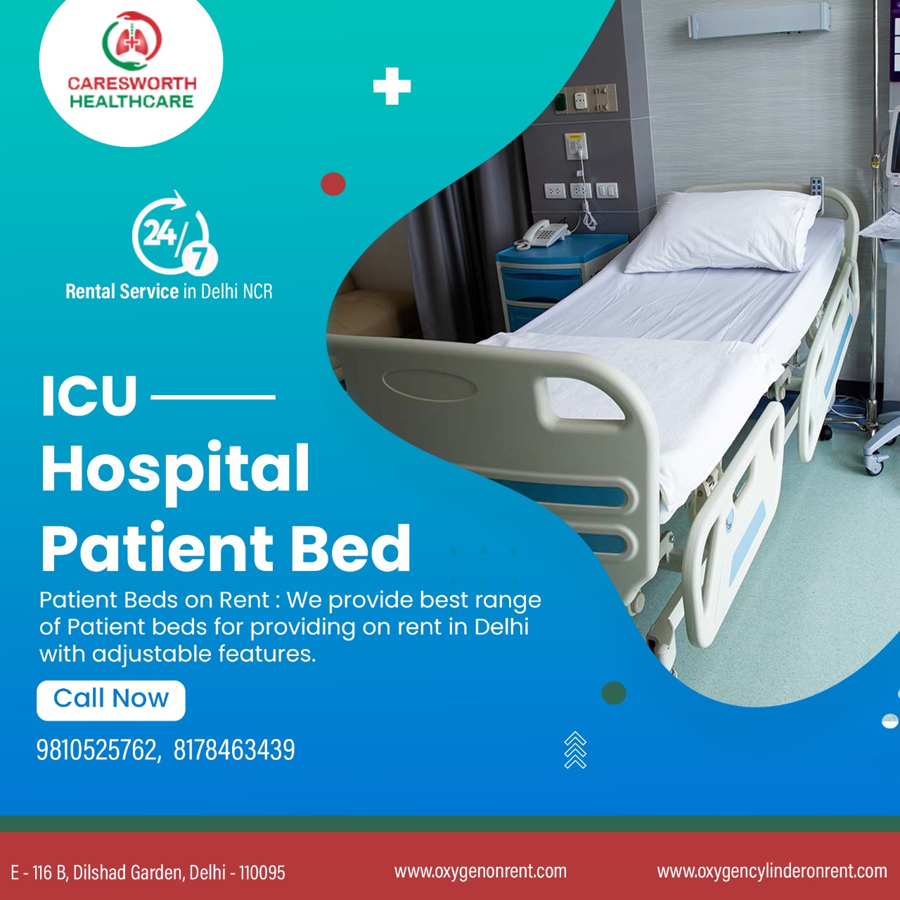 Hospital Bed For Rent Sale In Greater Noida 8178463439